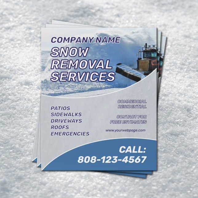 Flyer Serviço de remoção de neve (Criador carregado)