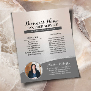 Flyer Serviço Elegant Silver de Consultoria de Preparaçã