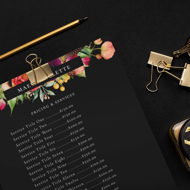 Flyer Serviço Floral de Negócios/Comprador de Preços Ele (Criador carregado)