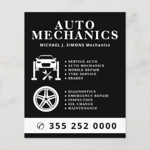 Flyer Serviço móvel de mecânico profissional de reparo d