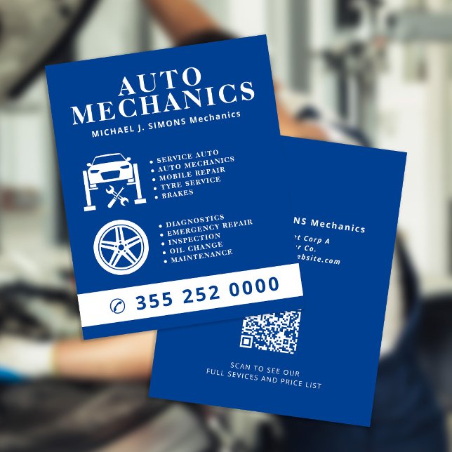 Flyer Serviço móvel de mecânico profissional de reparo d (Criador carregado)