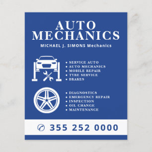 Flyer Serviço móvel de mecânico profissional de reparo d