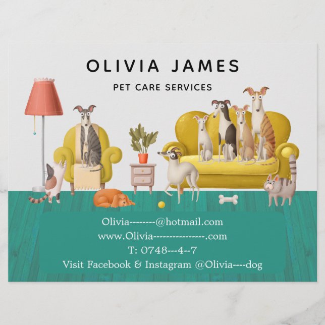 Flyer Serviços de assistência a cães e a animais domésti (Frente)