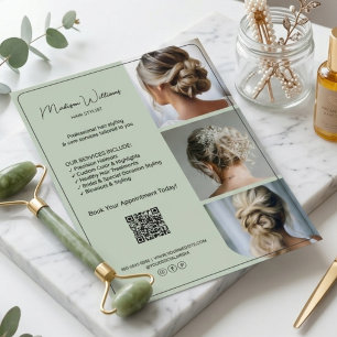 Flyer Serviços de Estilista de Cabelo em Salão 3 Fotos Q