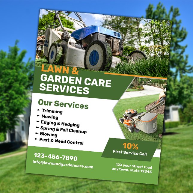 Flyer Serviços de jardim e jardim (Criador carregado)