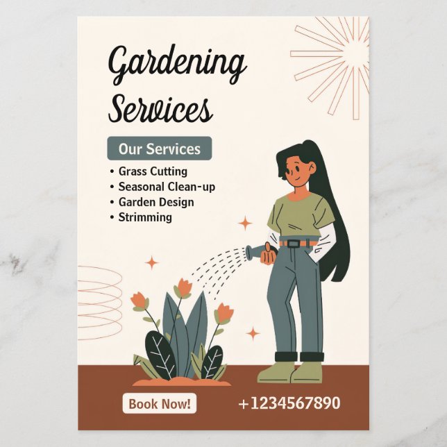 Flyer Serviços de jardinagem e assistência técnica (Frente)