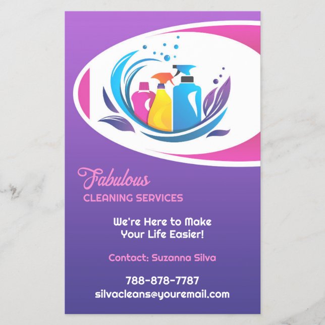 Flyer Serviços de Limpeza (Frente)