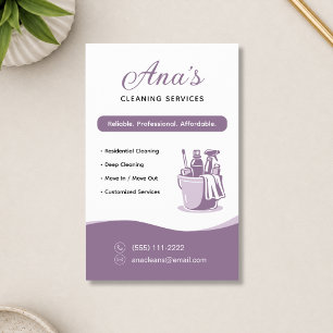 Flyer Serviços de Limpeza de Casa Mauve Promocional