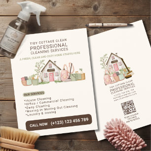 Flyer Serviços de Limpeza de Casa Modernos e Aconchegant