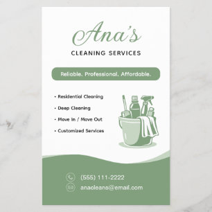 Flyer Serviços de Limpeza de Casa Serviços Domésticos Ve