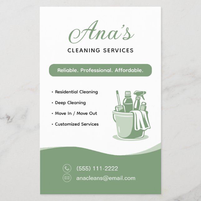 Flyer Serviços de Limpeza de Casa Serviços Domésticos Ve (Frente)