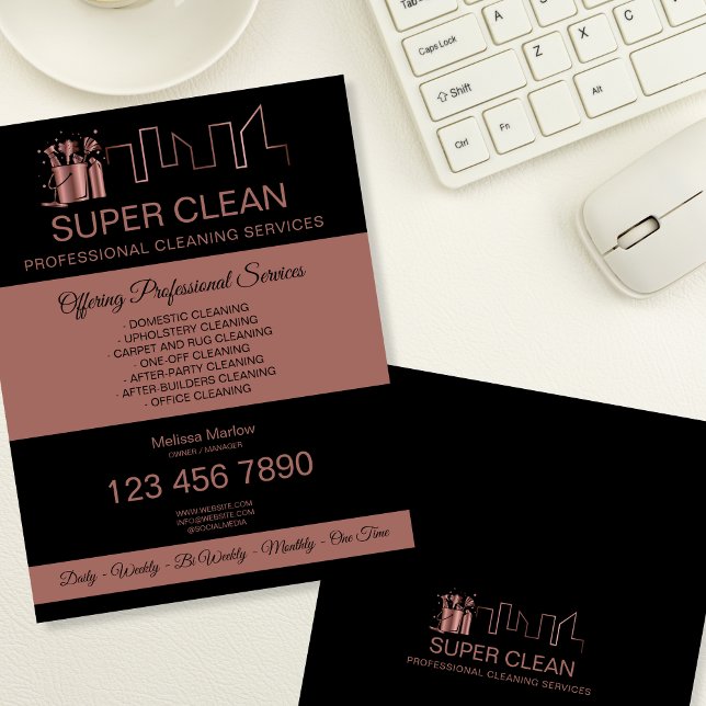 Flyer Serviços de Limpeza Governanta Faxineira (Criador carregado)