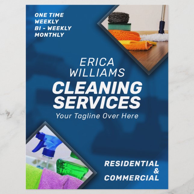 Flyer Serviços de limpeza modernos (Frente)