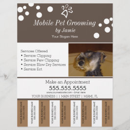 Flyer Serviços de Pet Cuidados Higiênicos Tiras de Rasgo
