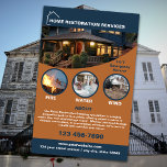 Flyer Serviços de Restauração Doméstica<br><div class="desc">Apresentação do nosso Business Flyer dos Serviços de Restauração Doméstica Este folheto é uma ferramenta poderosa para conectar-se com proprietários que precisam de serviços especializados de reparo e renovação. Este panfleto que chama a atenção destaca serviços essenciais como a recuperação de danos causados por água, incêndios e ventos, garantindo aos...</div>