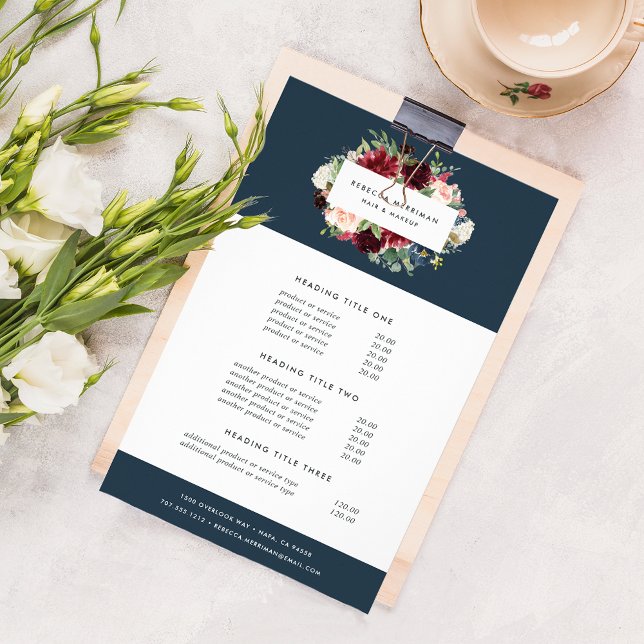Flyer Serviços e Preços de Bloqueio Radiante (Criador carregado)