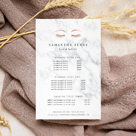 Flyer Serviços e preços Dourados do Rosa Marble