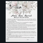 Flyer *~* Serviços Florais de Responsabilidade<br><div class="desc">Dois Acordos de Liberação de Consentimento de Passivo de Folheto Lateral e Lista de Serviços e Preços para você Personalizar. * Lista de serviços e preços no verso deste folheto, com Abstrato de energia aprimorada, com garantia de água. A cor d'água de um BUQUÊ FLORAL SUAVE de Sage e de...</div>