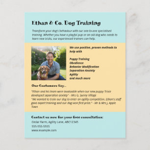 Flyer Serviços Modernos de Treinamento de Cães Amarelo A