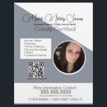 Flyer Serviços Móveis de Notário Minimalista Foto QR FLY<br><div class="desc">Flyers Modernos para Serviços de Notário Público</div>