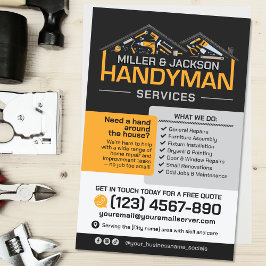 Flyer Serviços para o Handyman - Reparo e Manutenção Dom