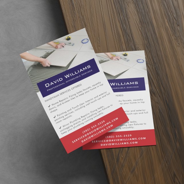 Flyer Serviços profissionais de pavimentos e de calhas (Criador carregado)