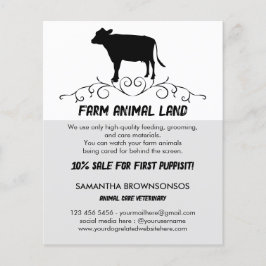 Flyer Serviços Veterinários para Animais de Fazenda vaca