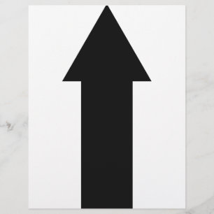 Flyer seta preta acima do ícone