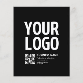 Flyer Seu logotipo c/ código QR e texto editáveis