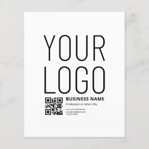 Flyer Seu logotipo c/ código QR e texto editáveis