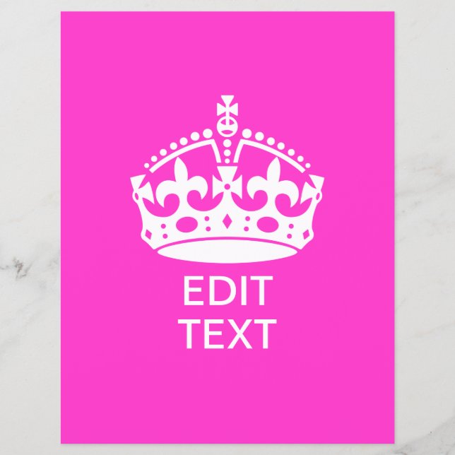 Flyer Seu texto sobre manter a calmaria rosa quente (Frente)