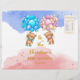 Flyer Sexo do Urso Revelar Etiquetas de Bag do Chip