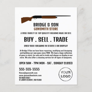 Flyer Shotgun Design, Gunsmith, Gunstore Advertising