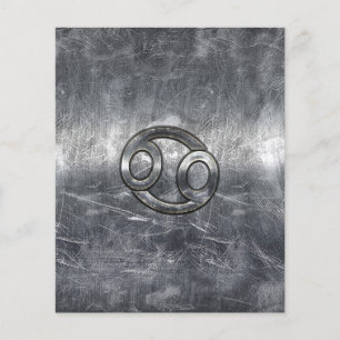 Flyer Signo Zodiacal de Câncer em Estilo Industrial