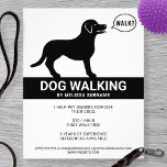Flyer Silhueta Negra De Cachorro Dizendo Caminho - Cacho<br><div class="desc">Promova seu negócio de caminhar com cães com a ajuda deste minimalista design do tema de negócios de andadores de cães brancos e negros por Destei. A design apresenta uma silhueta preta de um cão em pé que se parece com um Labrador Retriever. O cão tem uma expressão de rosto...</div>