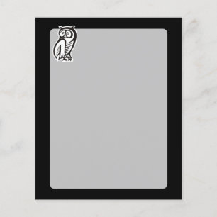 Flyer Símbolo Coruja Branco