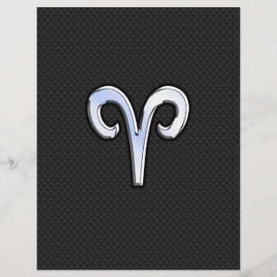 Flyer Símbolo Cromo Como Aries Zodíaco