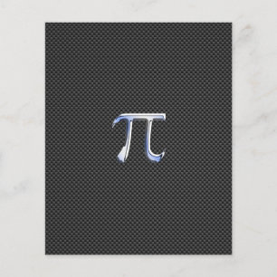 Flyer Símbolo de cromo como Pi em Impressão de fibra d