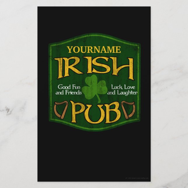 Flyer Símbolo de Pub Irlandês Personalizado (Frente)