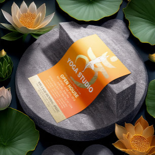 Flyer Símbolo de Raiz de Meditação de Casa Aberta do 