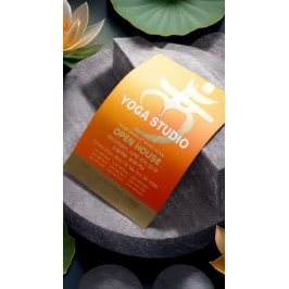 Flyer Símbolo de Raiz de Meditação de Casa Aberta do YOG