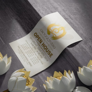 Flyer Símbolo Zen da Postura de Meditação do YOGA Stu