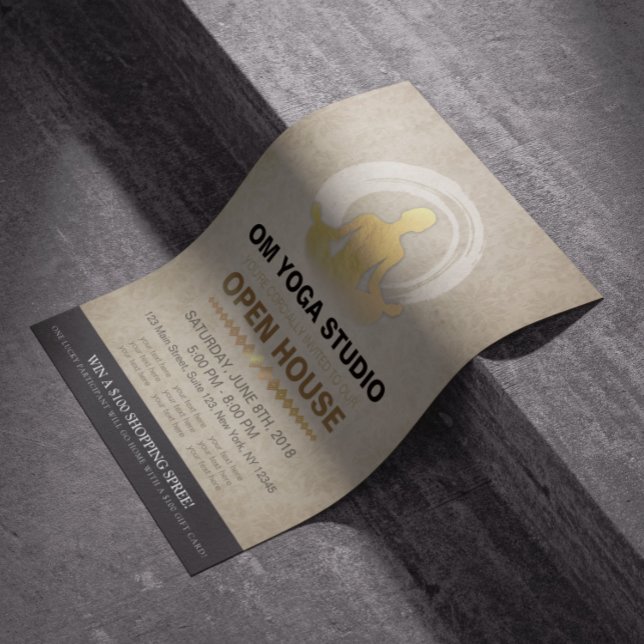 Flyer Símbolo ZEN Open House Studio Pose Instrutor Studi (Criador carregado)