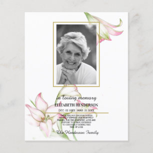 Flyer Simpatia orçamentária FOTO Em Memória Adorável