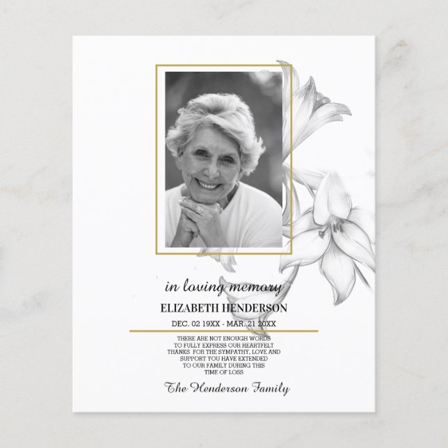 Flyer Simpatia orçamentária FOTO Em Memória Adorável. Fo (Frente)