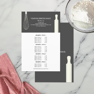 Flyer Simple Modern Baking Business Pastry Chef Bakery