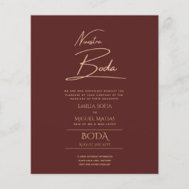 Flyer Simple Nuestra BODA Texto de Casamento Espanhol Ap