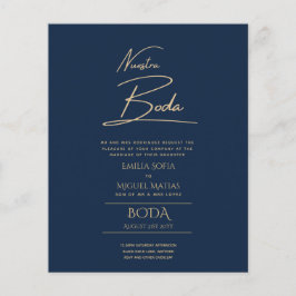 Flyer Simple Nuestra BODA Texto de Casamento Espanhol Ap