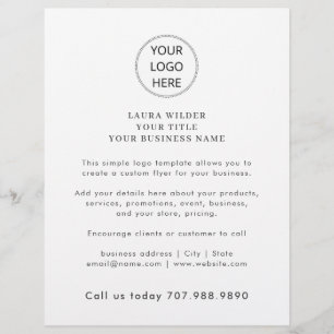 Flyer Simples minimalista de logotipo comercial