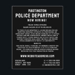 Flyer Simplesmente Negrito, Policial Recrutamento de Lei<br><div class="desc">Simples Negrito,  Oficial Policial,  Voador de Recrutamento de Lei pela Loja de Cartão de visita.</div>